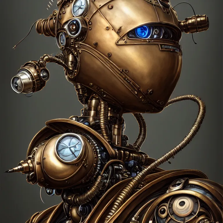 Prompt: portrait shot of a steampunk robot the mosquito, unreal engine realistic render, 8 k, micro detail, intricate, elegant, highly detailed, centered, digital painting, artstation, smooth, sharp focus, illustration, artgerm, tomasz alen kopera, peter mohrbacher, donato giancola, joseph christian leyendecker, wlop, boris vallejo