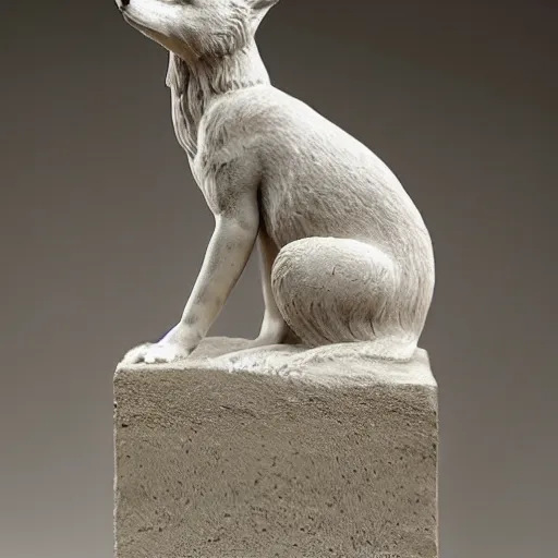 Image similar to greek statue of a fox