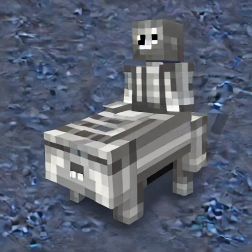 Image similar to gray minecraft spaceship