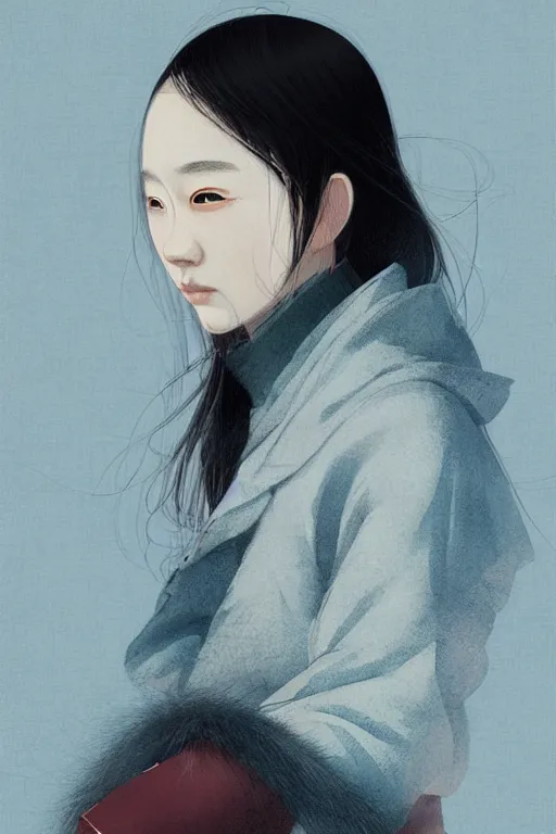 Prompt: “a portrait of a character in a scenic environment by Bo Feng Lin”