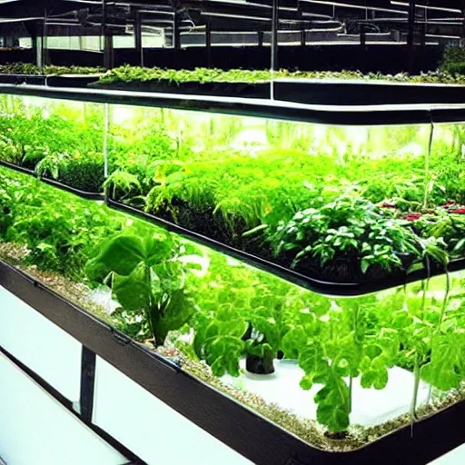 Image similar to “ hydroponic system, filled with plants ”