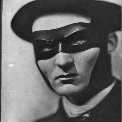 Image similar to old black and white photo portrait, 1 9 2 5, close - up portrait depicting batman with his head down in alley of new york city, rule of thirds, historical record