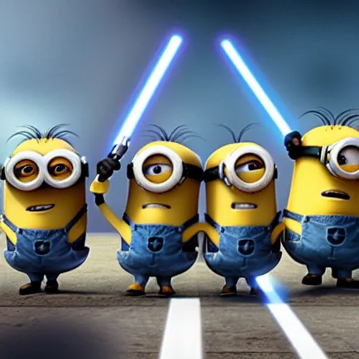 Image similar to minions in a star wars movie