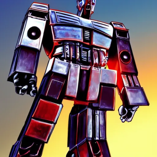Prompt: A photorealistic image of Optimus prime singing on america's got talent