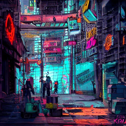 Image similar to tijuana cyberpunk by kirokaze