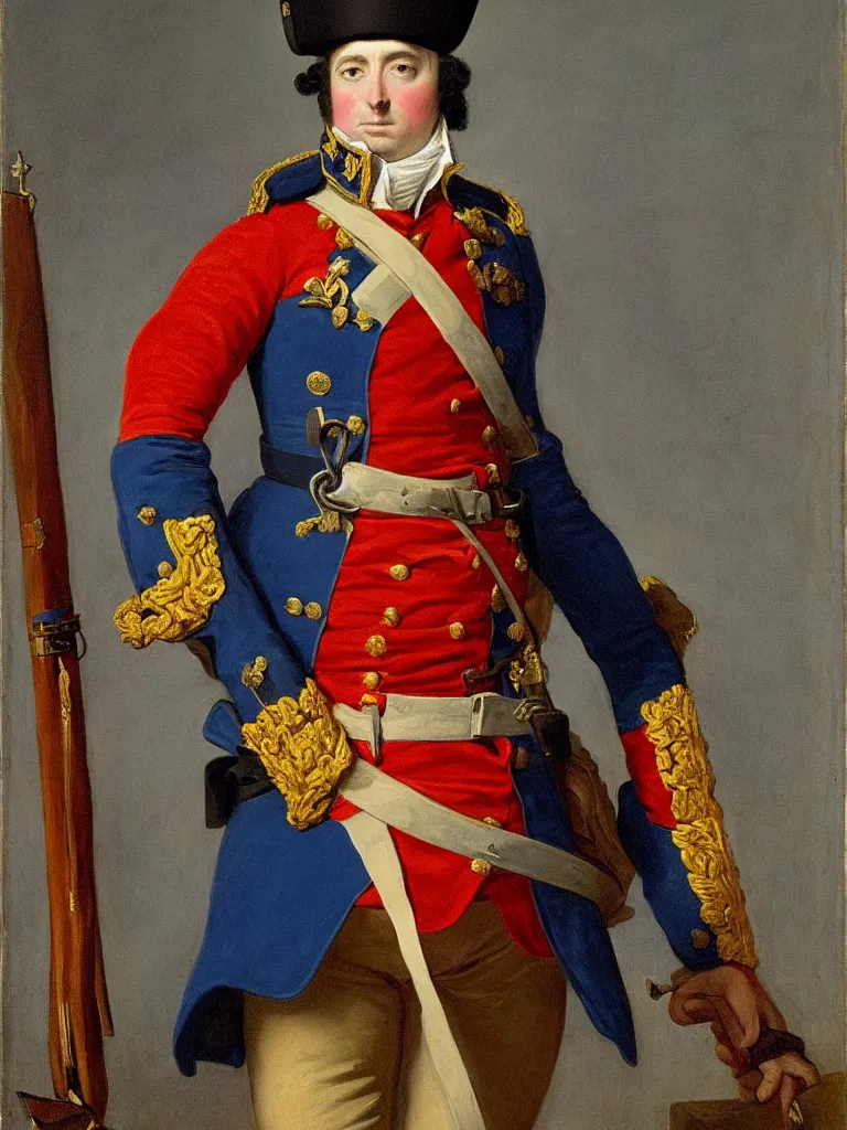 Prompt: Swift in a Napoleonic military uniform leading an army Regal Blue Military Royal Painterly In the style of Jean-Auguste-Dominique Ingres