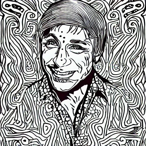 Image similar to Tony Danza coloring book page, line art, black and white