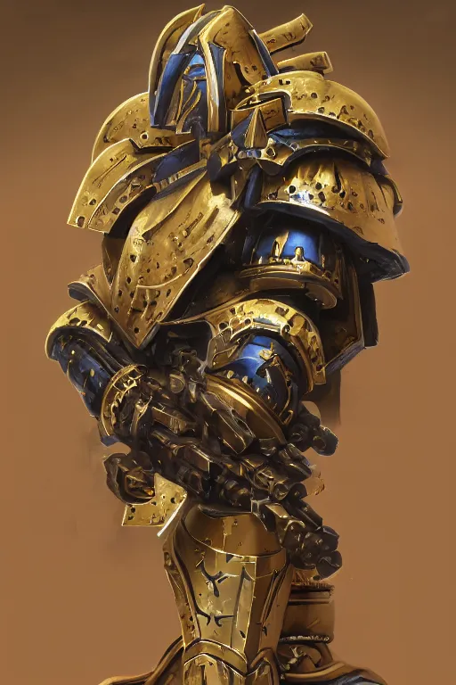 Image similar to armor portrait heros warhammer 4 0 k horus heresy fanart - the primarchs emperor by johannes helgeson animated with vfx concept artist & illustrator global illumination ray tracing hdr fanart arstation zbrush central hardmesh 8 k octane renderer comics stylized