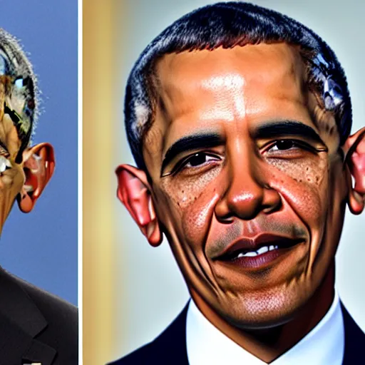 Image similar to Obama with Norwegian skin color, Scandinavian skin color, British skin color