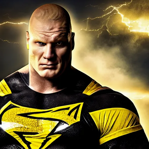 Prompt: brock lesnar as black adam, 4k, high detail, high-resolution photograph, professional photography, ultra-detail