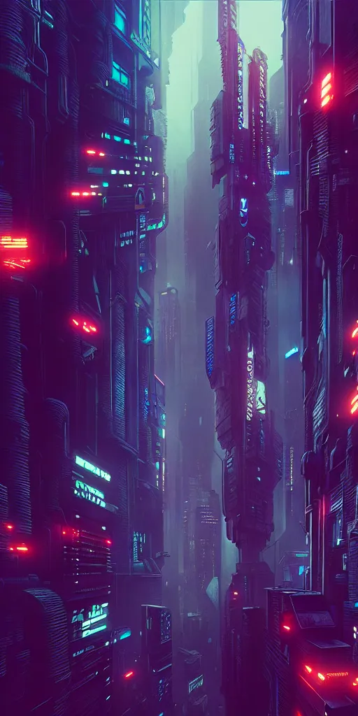 Prompt: epic cyberpunk cityscape, blade runner, james guilleard, beeple, laurie greasley, dan mcpharlin, ornate, dynamic, particulate