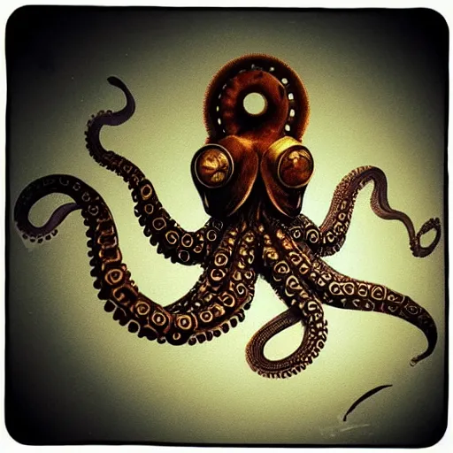 Image similar to “steampunk octopus”