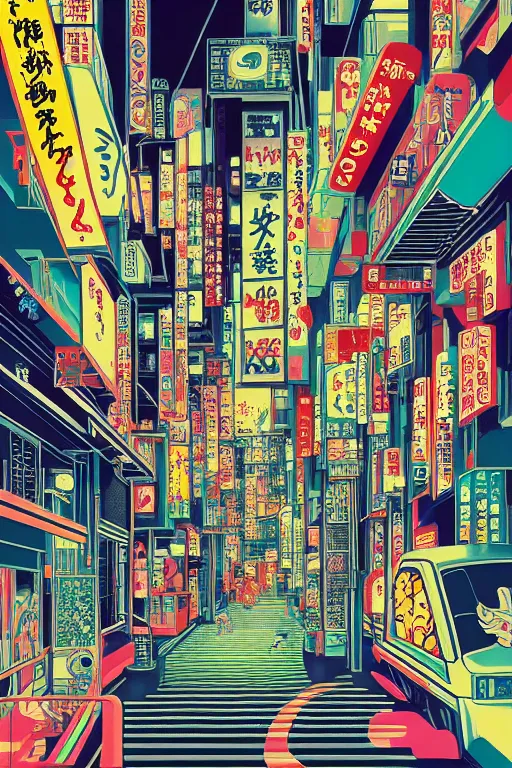 Prompt: tokyo city, aesthetic, fantasy pop art, by mike swiderek, jorge lacera, ben lo, tyler west, domingo zapata, ultrarealistic, sharp focus, intricate