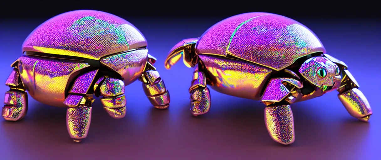 Image similar to highly detailed 3d render holographic cyborg scarab! jeweled gorgeous! dramatic neon lighting vray high quality low angle hd 8k sharp shallow depth of field