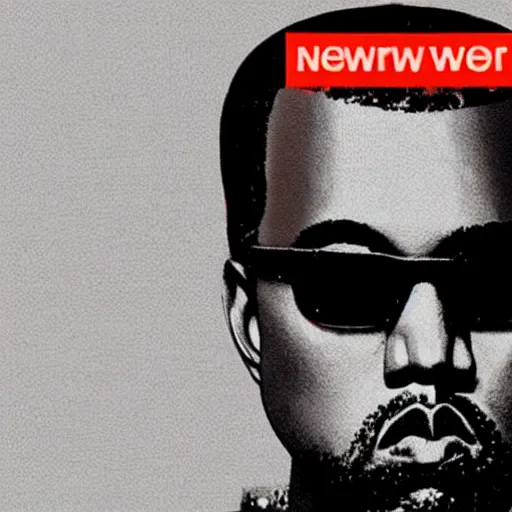 Image similar to kanye west as emperor, by andy warhol