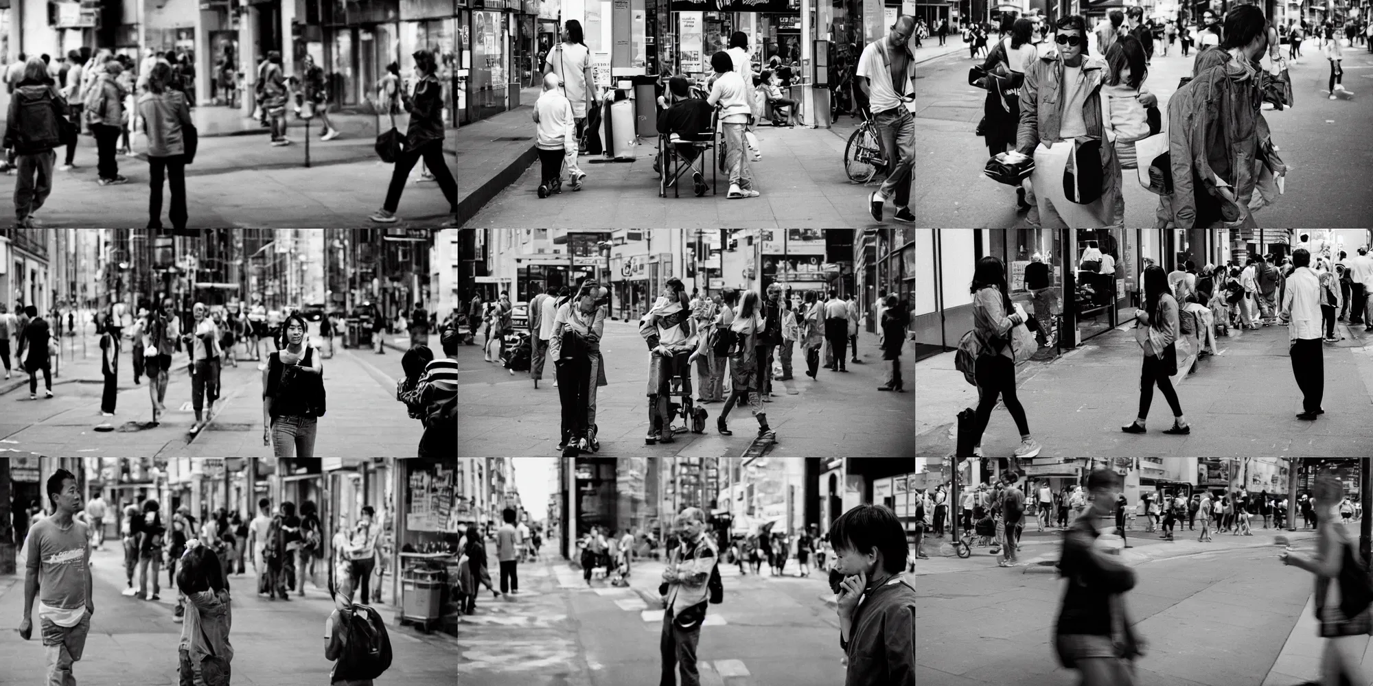 Prompt: Candid Street Photography. Fujifilm Neopan ACROS 100