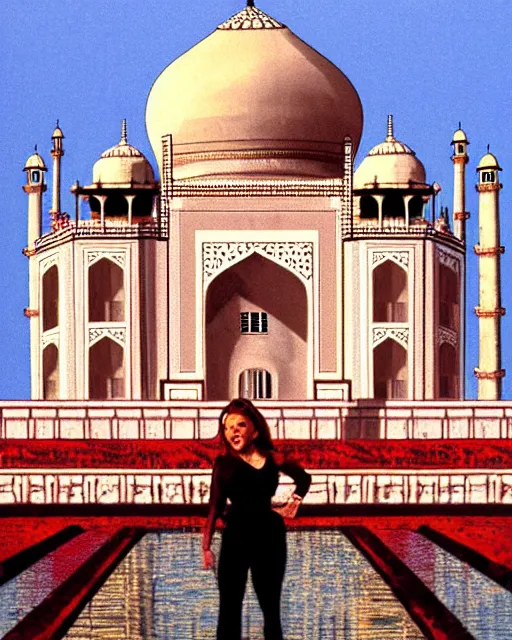 Image similar to tuesday weld visits the taj mahal by robert crumb, bbwchan