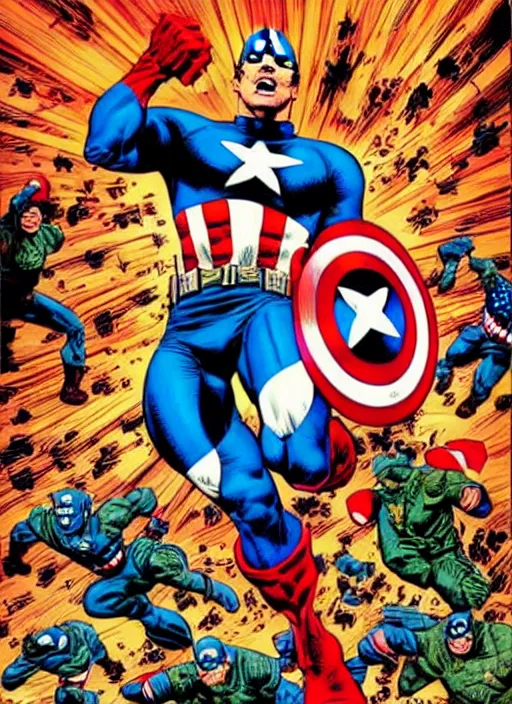 Image similar to captain america reimagined. portrait by clyde caldwell and jean giraud and anton otto fischer and john philip falter and will eisner and gil elvgren