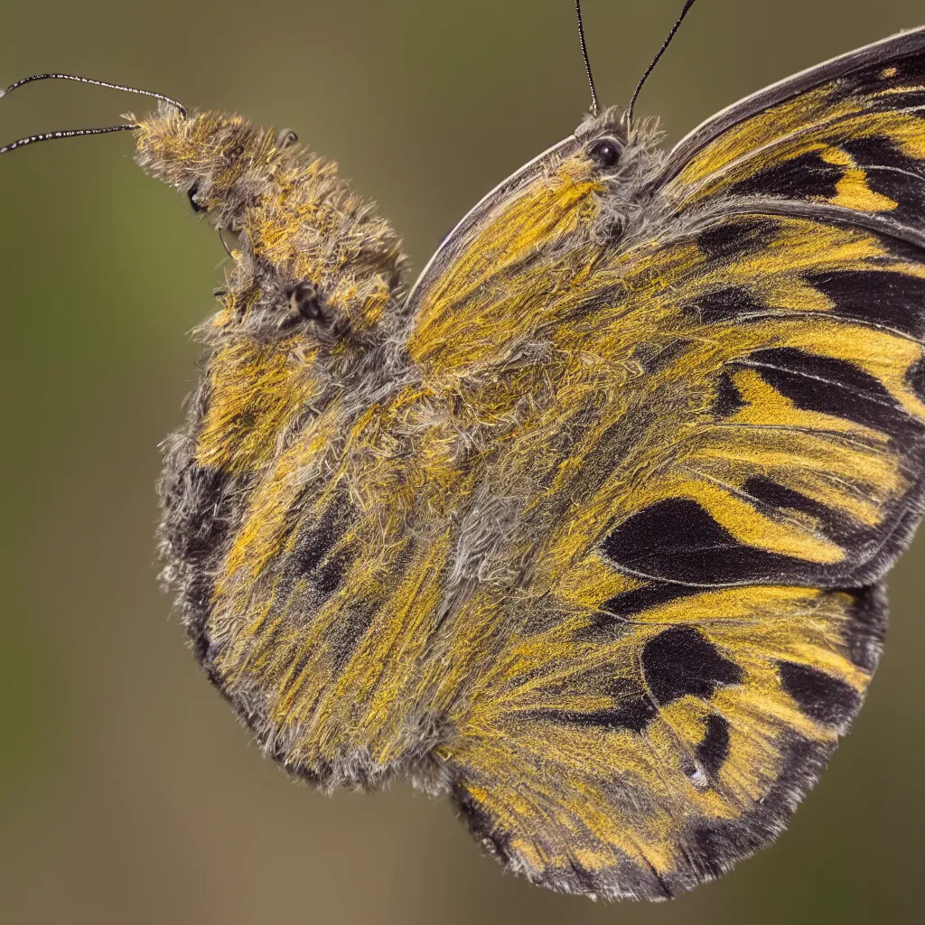 Prompt: a stunning photograph of a macro butterfly, 8 k, natural lighting