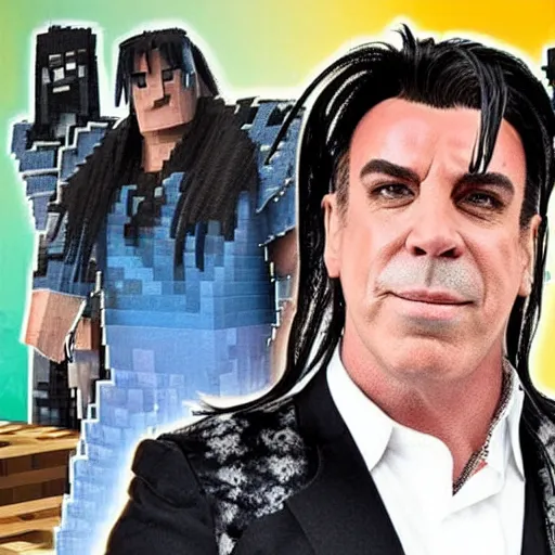 Prompt: Minecraft as Till Lindemann