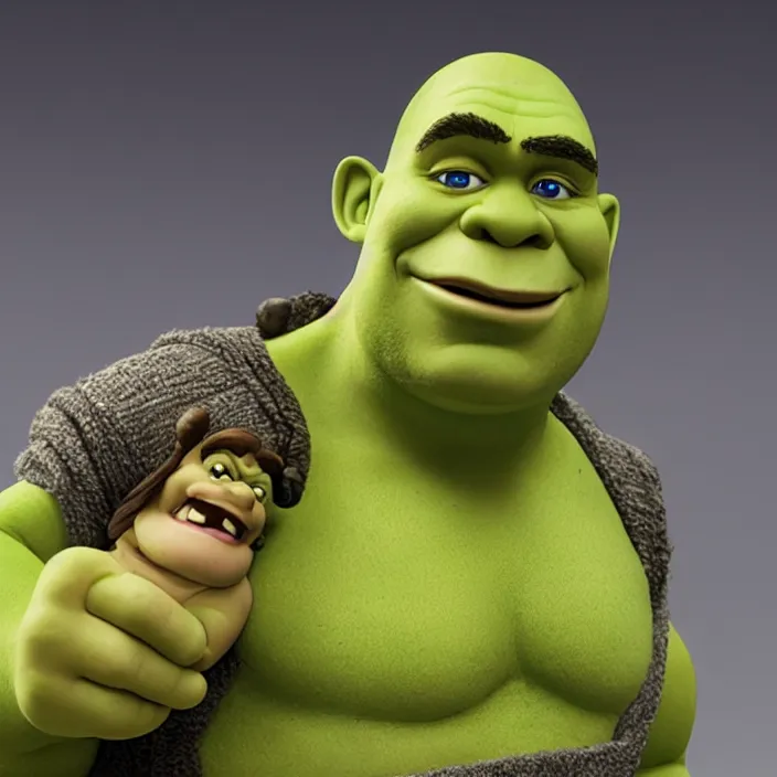 Image similar to Shrek, a GOODSMILE figure of Shrek, figurine, detailed product photo,