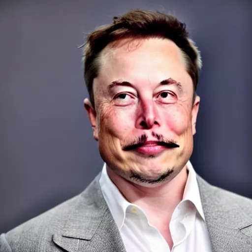 Prompt: Elon Musk with a mustache
