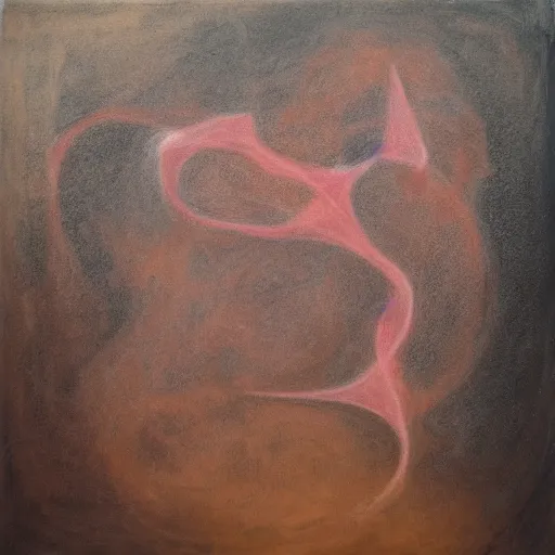 Image similar to psychedemia conference, chalk on canvas