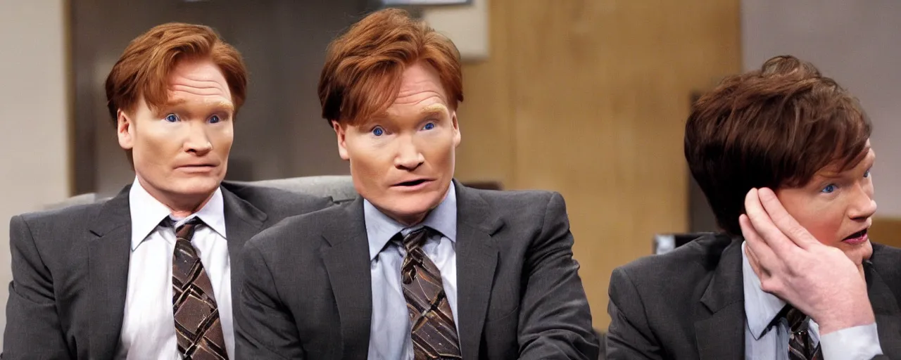 Image similar to conan obrien in the office season 2