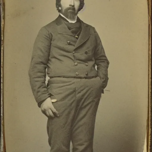 Prompt: a photograph of tim allen taken in 1 8 6 5