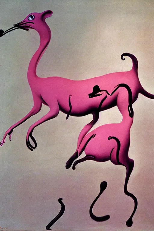 Prompt: The Pink Panther by Salvador Dalí