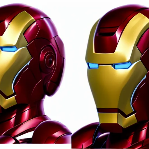 Image similar to queen elizabeth as iron man, photorealistic, unreal engine render