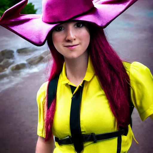 Prompt: jessie from pokemon as real person, 8 k photography