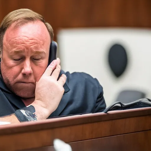 Image similar to Alex Jones desperately reaching for his out of reach phone in the courtroom, EOS 5DS R, ISO100, f/8, 1/125, 84mm, RAW, Dolby Vision, Face Unblur