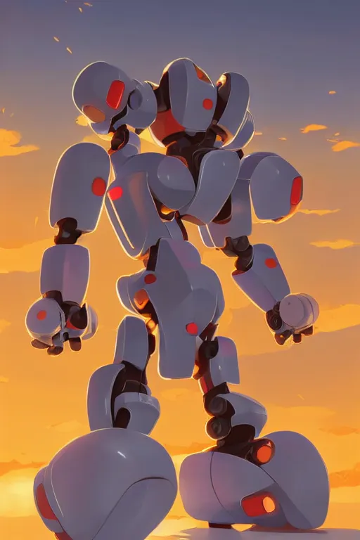 Image similar to metabots medabots medarotto medarot robot minimalist comics, behance hd by jesper ejsing, by rhads, makoto shinkai and lois van baarle, ilya kuvshinov, rossdraws global illumination ray tracing hdr radiating a glowing aura