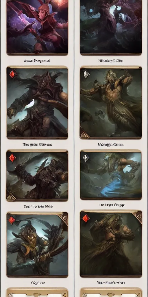 Image similar to professional empty and fantasy graphic template for a trading card game and editable in photoshop, high details, high resolution, magic the gathering style
