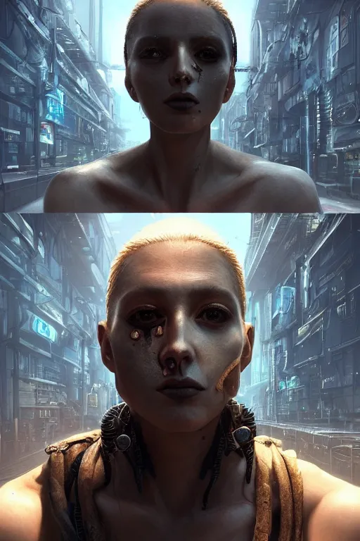 Image similar to beautiful game on unreal engine 5 about about modern pirates, intricate transhuman, dystopian cyberpunk, eyelashes, extremely detailed, digital painting, sculpted in zbrush, artstation, concept art, smooth, sharp focus, illustration, chiaroscuro soft lighting, golden ratio, rule of thirds, fibonacci, incredible art by Stanley Artgerm Lau and Greg Rutkowski, composition by mike mignola and Simon Stalenhag