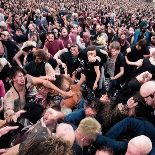 Image similar to punks in a mosh pit