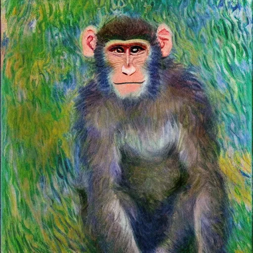 Image similar to Monkey king, Claude Monet,