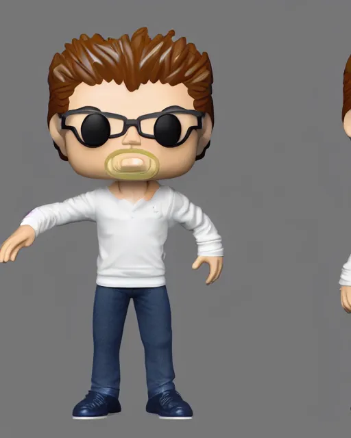 Image similar to full body 3d render of willem dafoe as a funko pop, studio lighting, white background, blender, trending on artstation, 8k, highly detailed