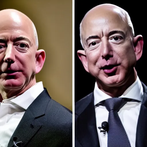 Prompt: jeff bezos and elon musk bathing together in beans