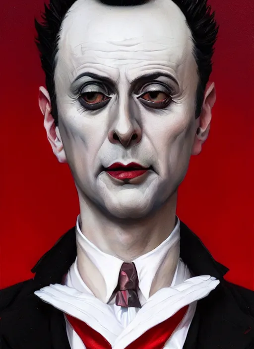 Image similar to Highly detailed portrait of Klaus Nomi, in GTA V, Stephen Bliss, unreal engine, fantasy art by Greg Rutkowski, Loish, Rhads, ferdinand knab, Makoto Shinkai and Lois van baarle, ilya kuvshinov, rossdraws, Tom Bagshaw, alphonse mucha, global illumination, radiant light, detailed and intricate environment