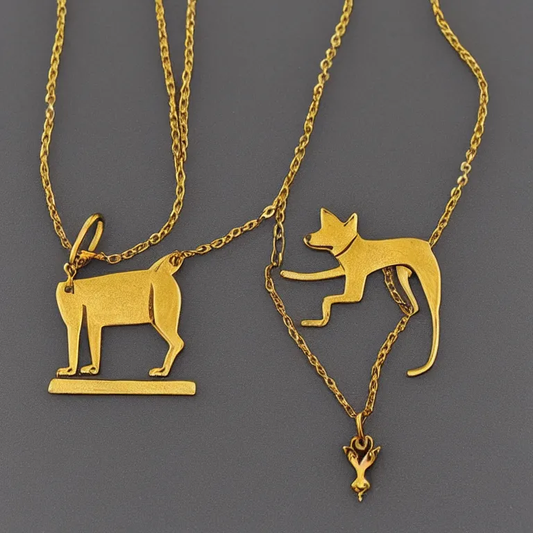 Image similar to ancient egyptian shiba inu royal neckless