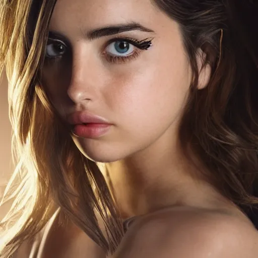 Image similar to Ana de Armas portrait futuristic background