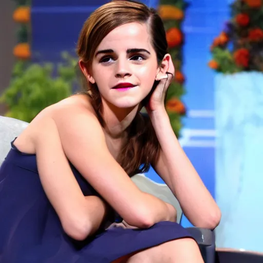 Image similar to emma watson smells a fart by dr. seuss