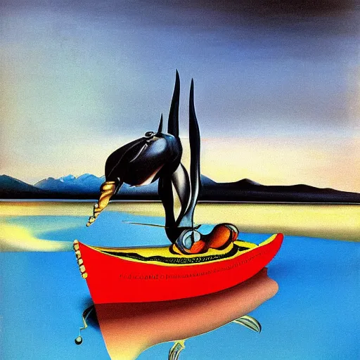 Prompt: wal - e painted by salvador dali