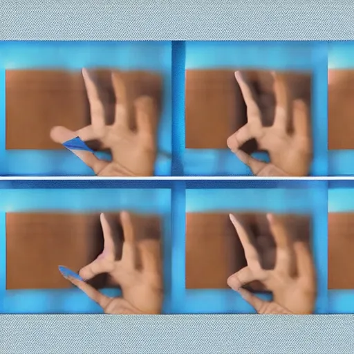 Image similar to a flip book of a man waving his arm from left to right frame by frame, separated into equally sized frames, from'how to make a flip book animation'