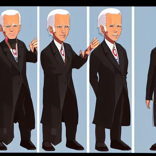 Image similar to joe biden in the show naruto, trending on artstation