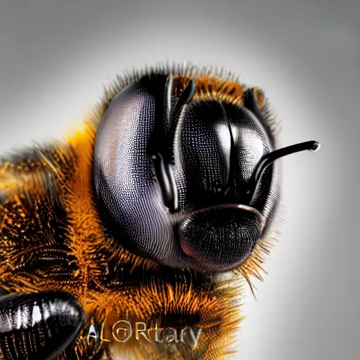 Prompt: an extreme close - up symmetrical portrait of a bee on a flower, photographic filter, unreal engine 5, realistic, hyperdetailed, 8 k, cinematic, volumetric lighting, very realistic effect, hd, hdr, 4 k, sharp focus, octane render, ultra detailed, high resolution, trending on artstation in the style of albert dros glowing rich colors powerful imagery