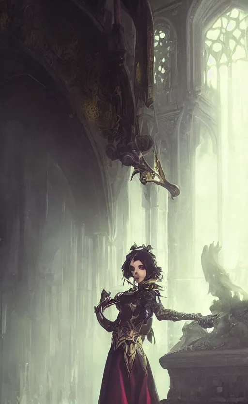 Image similar to Alchemy Imperial Princess knight gothic girl, volumetric lighting, digital painting, highly detailed, artstation, sharp focus, illustration, concept art, ruan jia, steve mccurry