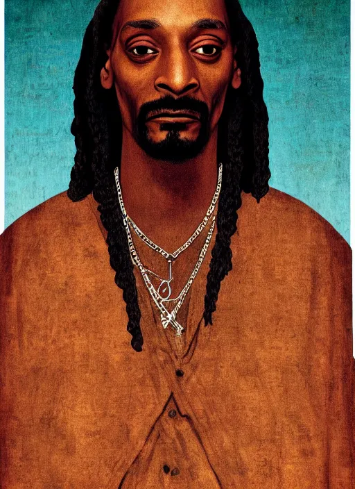 Image similar to a very high resolution image from a new movie, snoop dogg. drawn by leonardo da vinci. mountains, directed by wes anderson